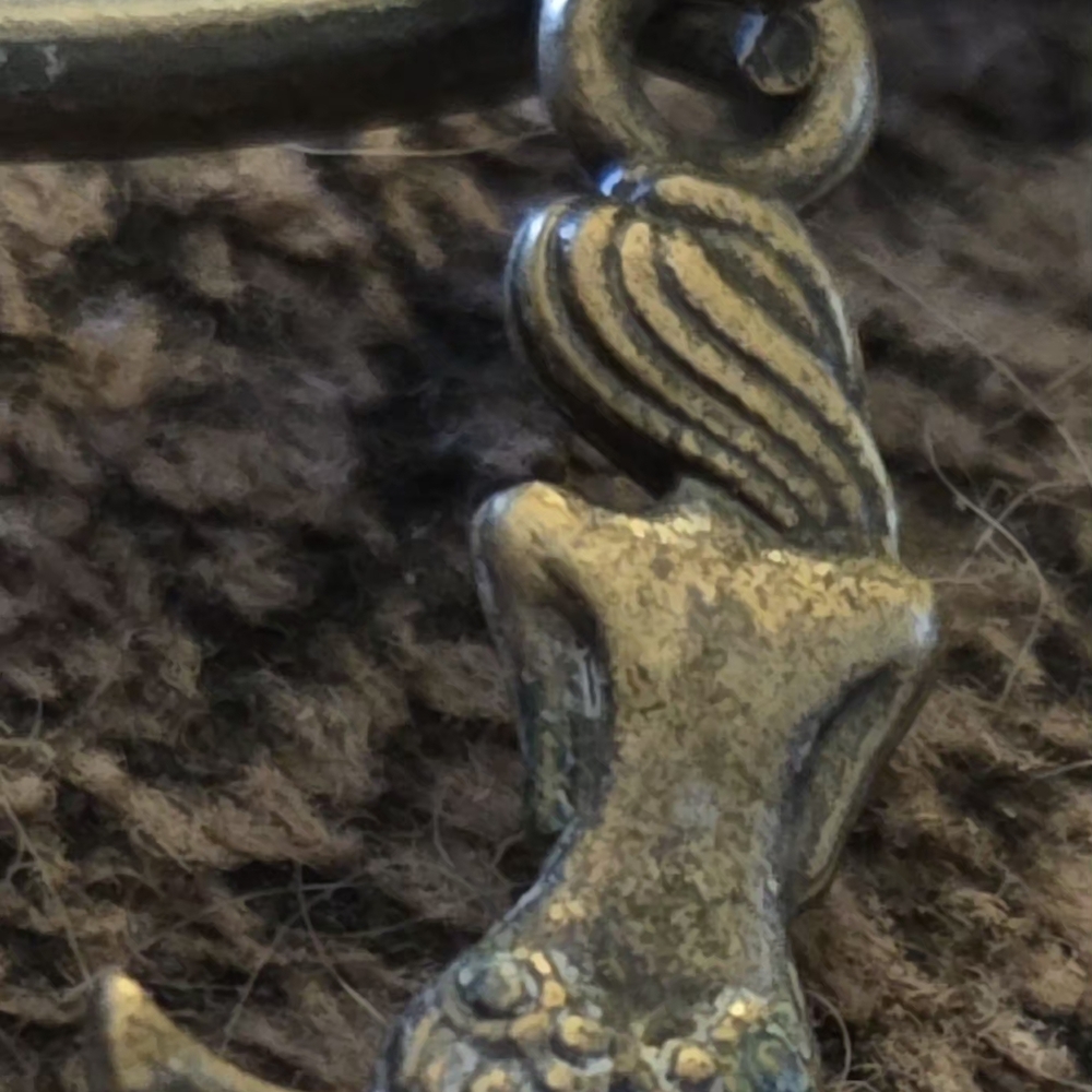Vintage-Style Peter Pan Silhouette Bangle Bracelet in Antiqued Bronze - Picture 4 of 6